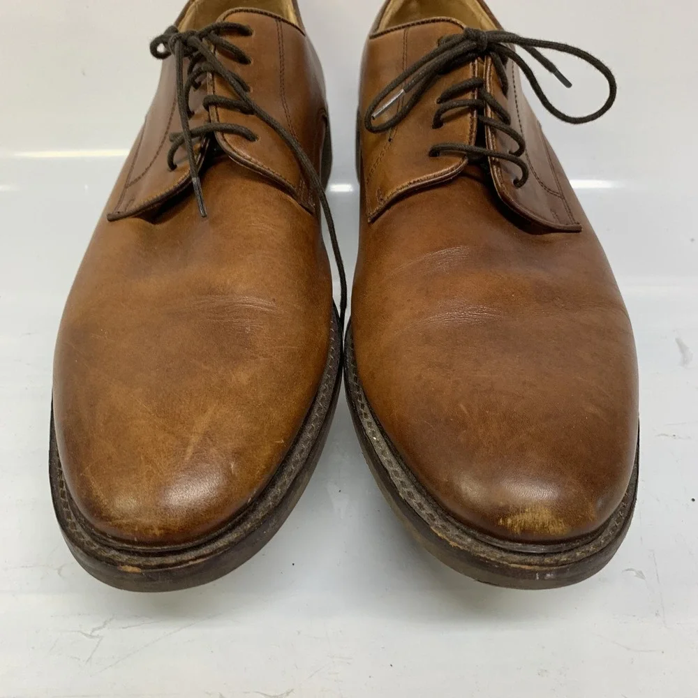 Warfield & Grand Brewer Dress Oxfords 12 Brown Mens Leather Round‎ Toe